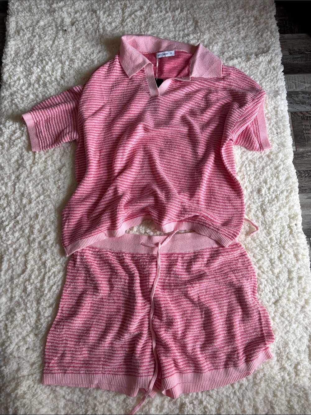 Pretty Garden Striped short Set - Short Sleeve Top & Shorts
